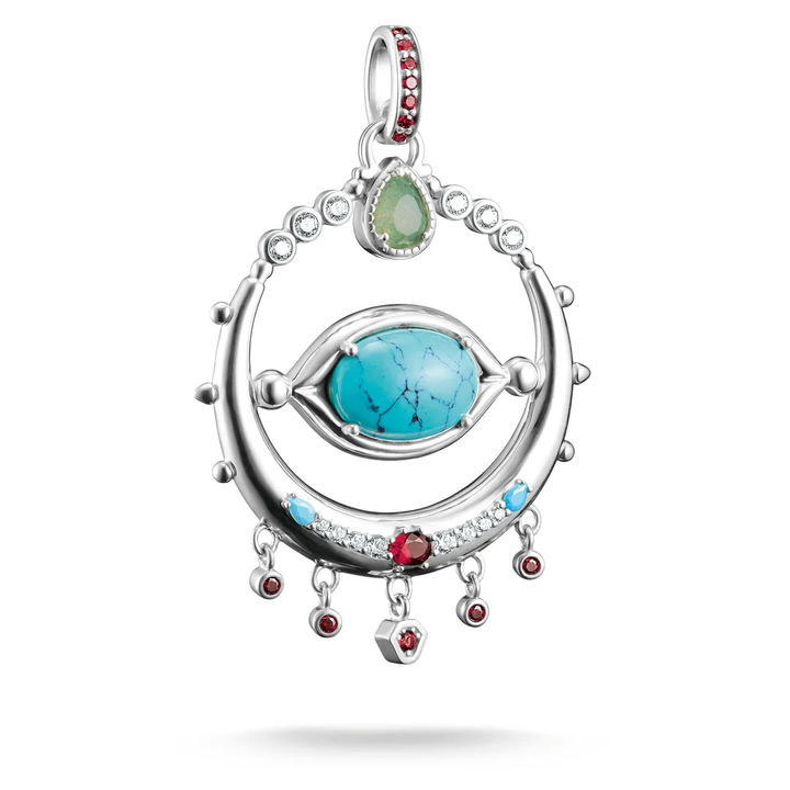 THOMAS SABO Eye Amulet Pendant with Oval Imitation Turquoise TPE985