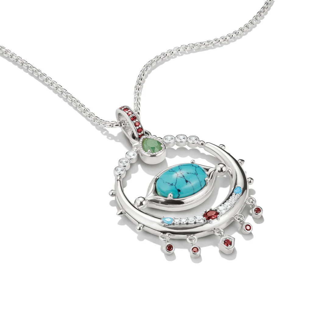 THOMAS SABO Eye Amulet Pendant with Oval Imitation Turquoise TPE985