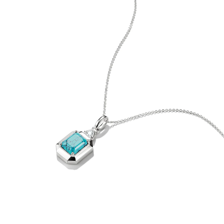 THOMAS SABO Necklace with Imitation Turquoise Octagon Pendant TKE2366TU