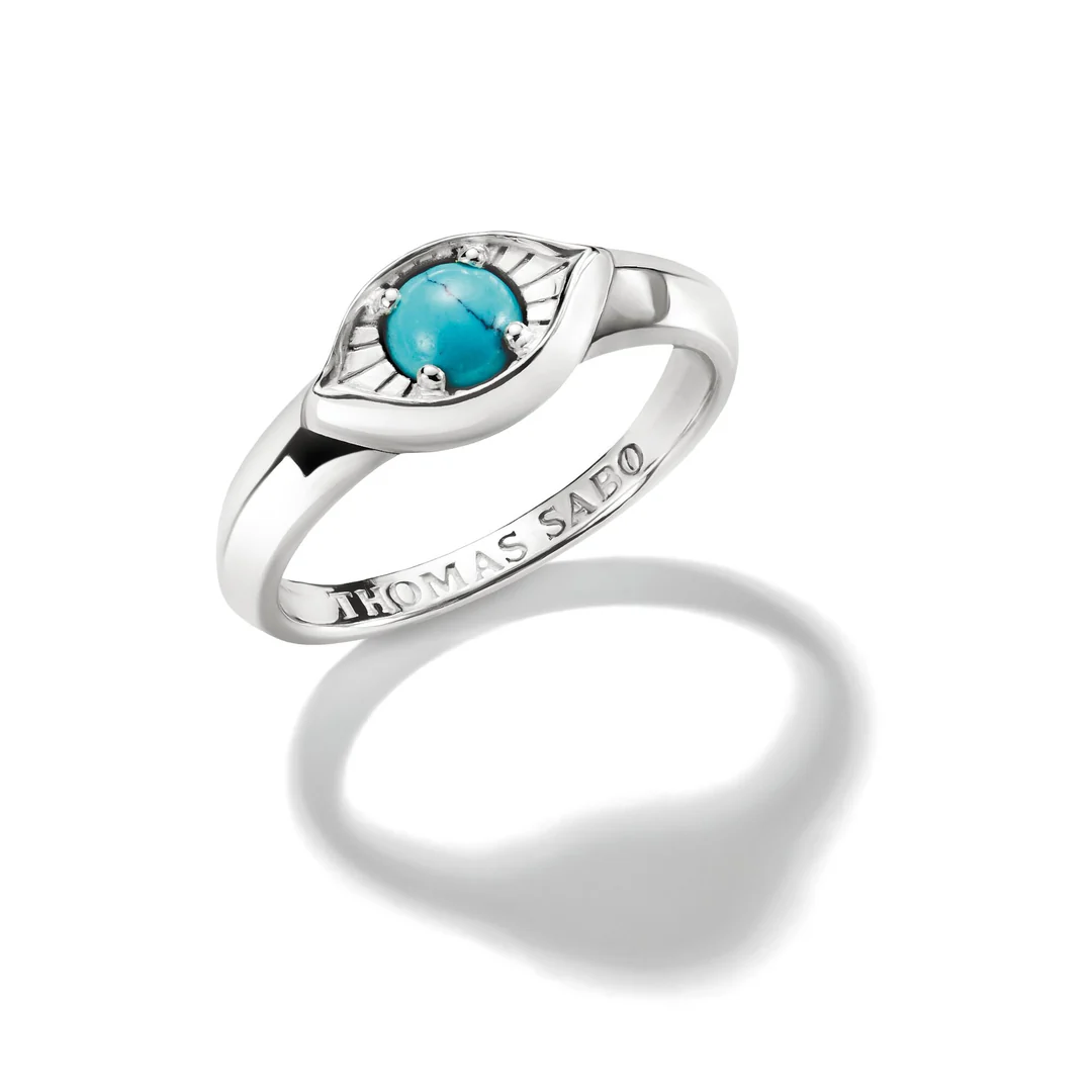 THOMAS SABO Small Eye Ring with Imitation Turquoise TR2527