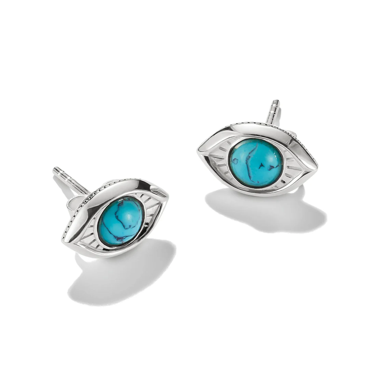 THOMAS SABO Turquoise Eye Stud Earrings Silver TH2343