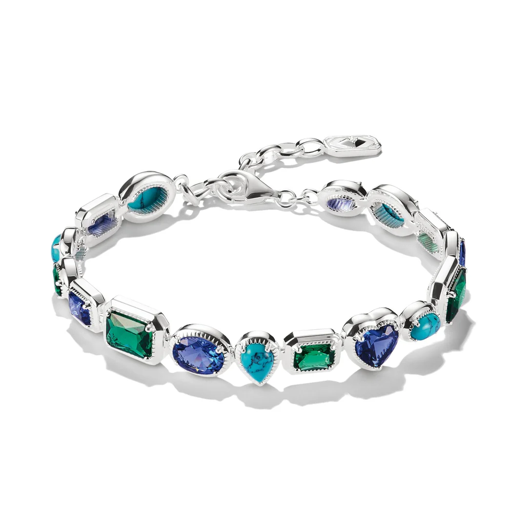 THOMAS SABO Bracelet with Blue-Green Stones Silver TA2217