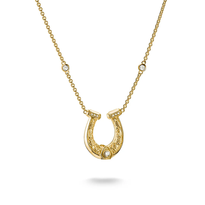 THOMAS SABO Horseshoe Necklace with White Zirconia Stones Gold TKE2343Y