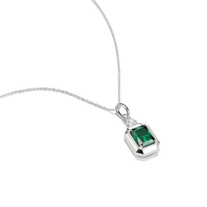 THOMAS SABO Necklace with Green Octagon Stone Pendant TKE2366GR