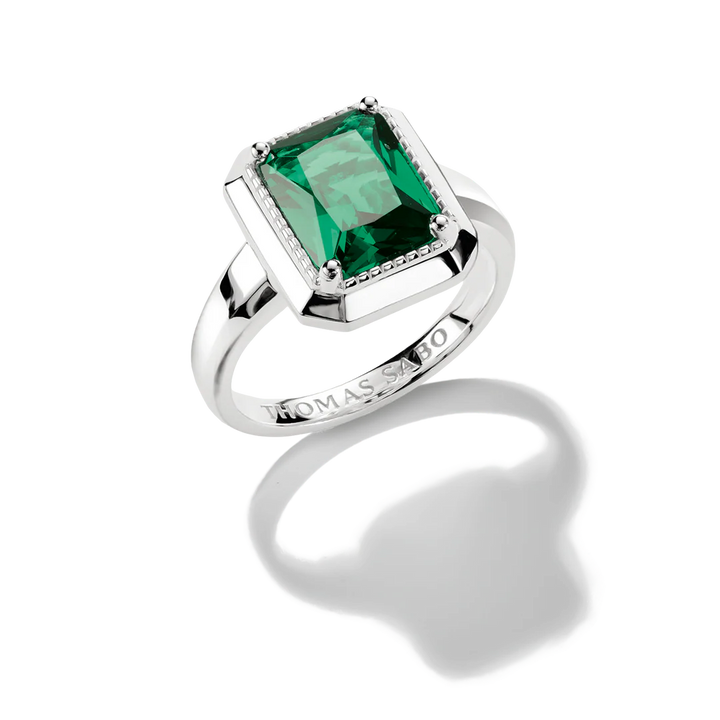 THOMAS SABO Ring with Green Zirconia Stone TR2528GR