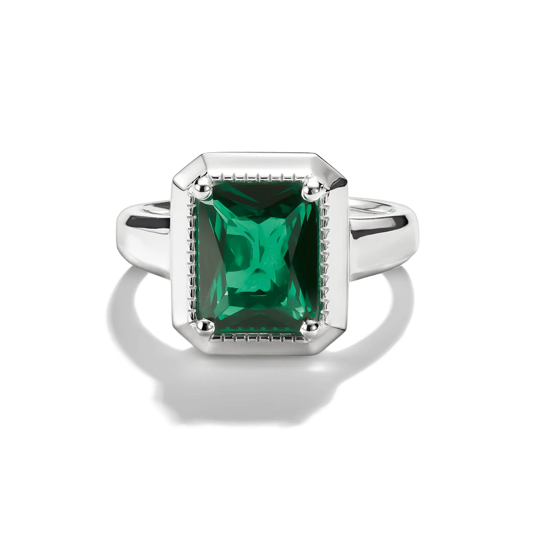 THOMAS SABO Ring with Green Zirconia Stone TR2528GR
