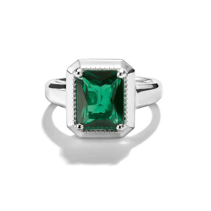 THOMAS SABO Ring with Green Zirconia Stone TR2528GR
