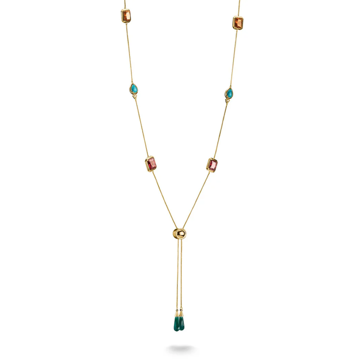 THOMAS S SABO Y Necklace with Multi-coloured Stones TKE2339Y