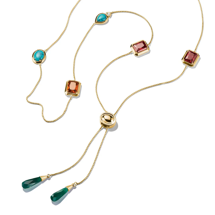THOMAS S SABO Y Necklace with Multi-coloured Stones TKE2339Y