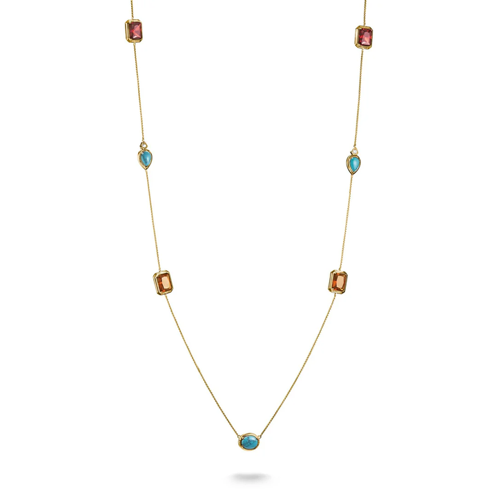 THOMAS S SABO Y Necklace with Multi-coloured Stones TKE2339Y