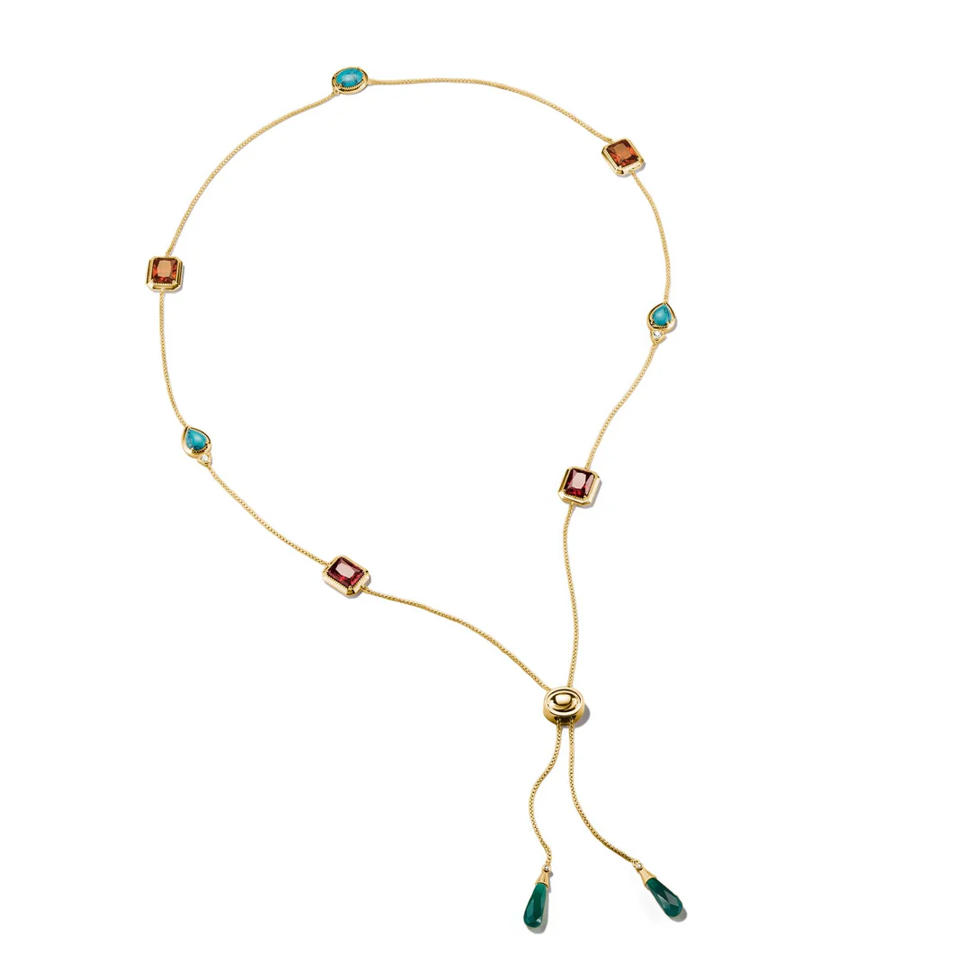 THOMAS S SABO Y Necklace with Multi-coloured Stones TKE2339Y