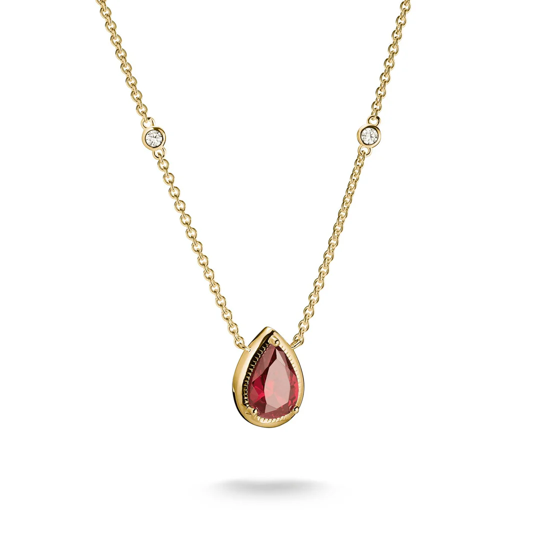 THOMAS SABO Necklace with Red Teardrop Stone Gold TKE2331REY
