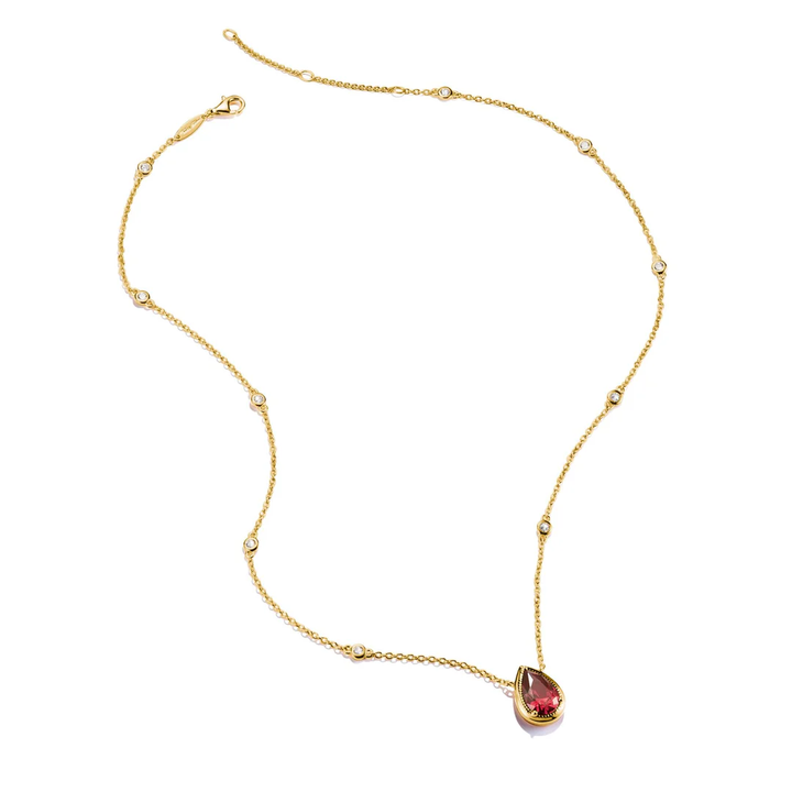 THOMAS SABO Necklace with Red Teardrop Stone Gold TKE2331REY
