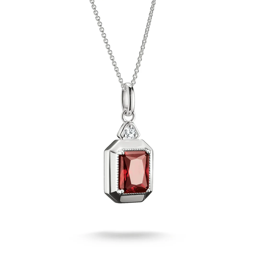 THOMAS SABO Necklace with Red Octagon Zirconia Pendant TKE2366RE