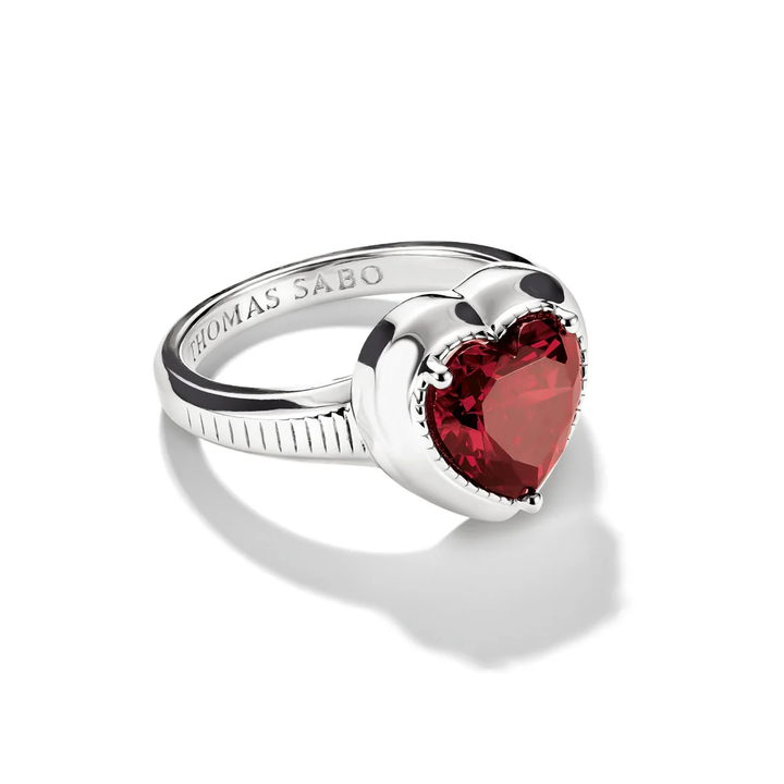 THOMAS SABO Ring with Red Heart Zirconia Stone Silver TR2524RE
