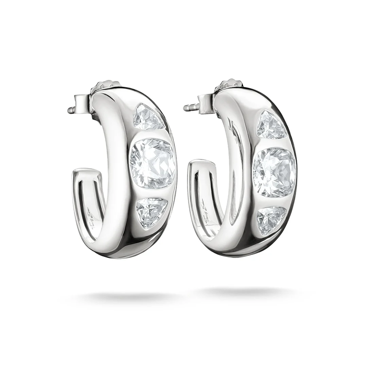 THOMAS SABO Hoop Earrings with Zirconia Stones Silver TCR759