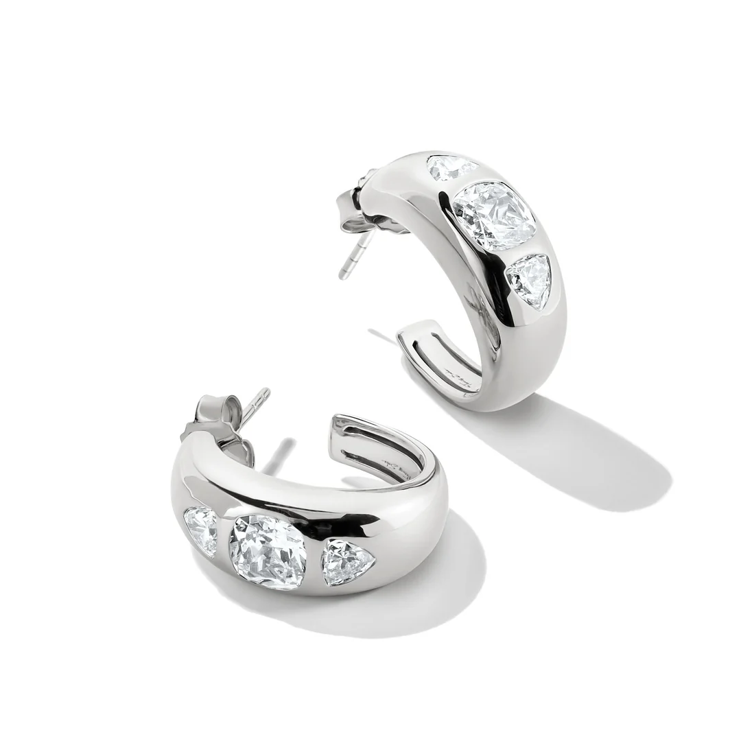 THOMAS SABO Hoop Earrings with Zirconia Stones Silver TCR759