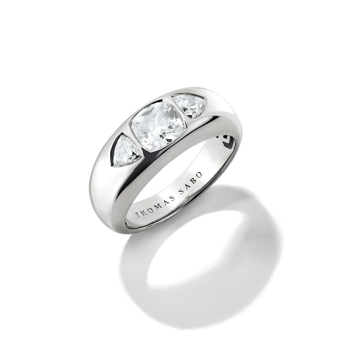THOMAS SABO Ring with with faceted White Zirconia Stones Silver TR2525