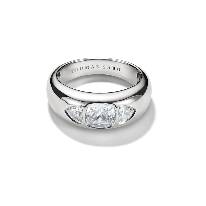 THOMAS SABO Ring with with faceted White Zirconia Stones Silver TR2525