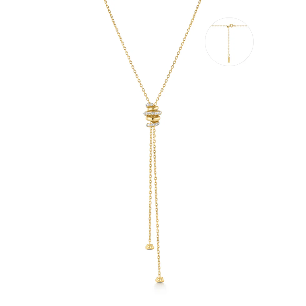 Ania Haie Gold Twisted Rope Lariat Necklace N072-07G