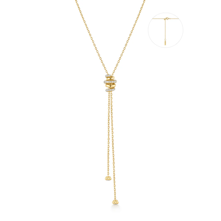 Ania Haie Gold Twisted Rope Lariat Necklace N072-07G