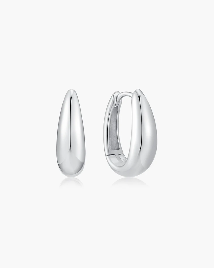 Gold Hollow Organic Pebble Drop Earrings E076-20G