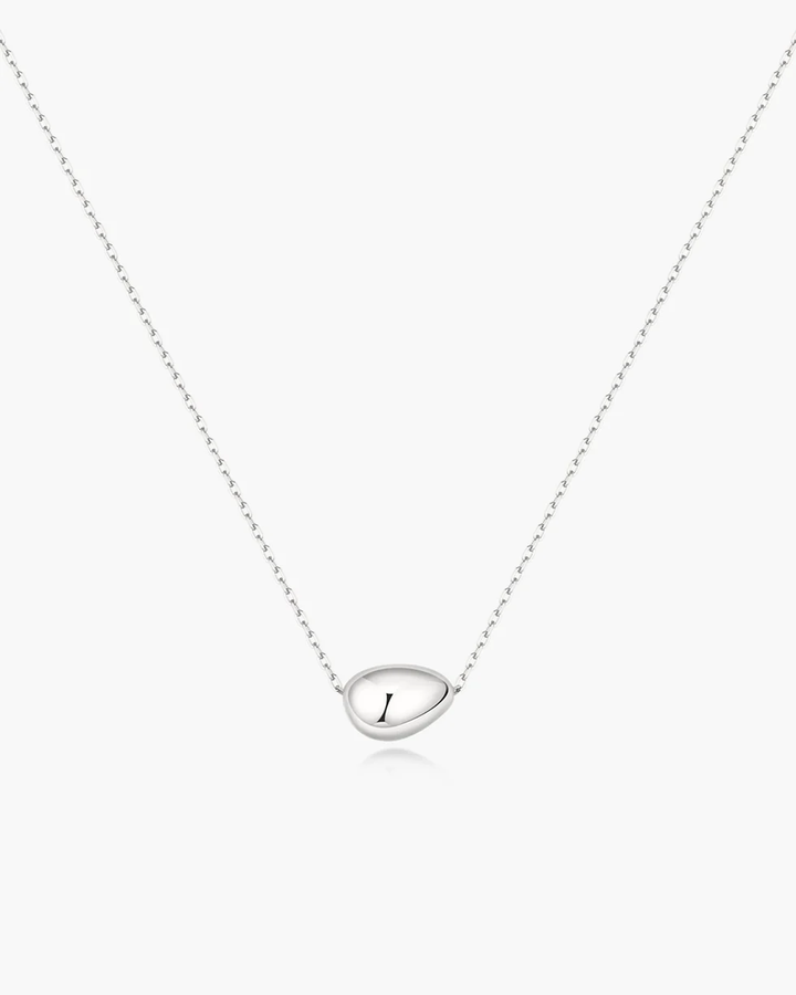 Silver Organic Dome Pebble Necklace N076-01H