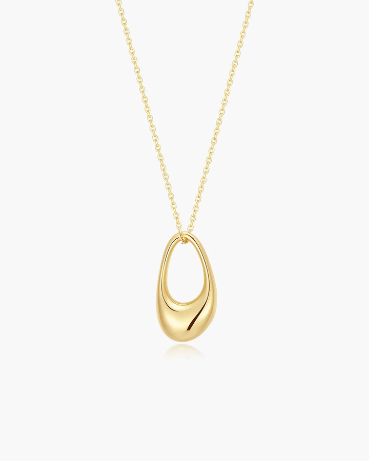 ANIA HAIE Gold Hollow Organic Pebble Necklace N076-12G
