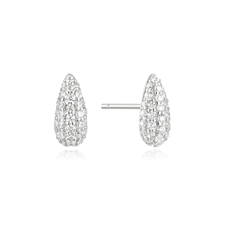 ANIA HAIE Silver Pave Dome Stud Earrings E078-02H