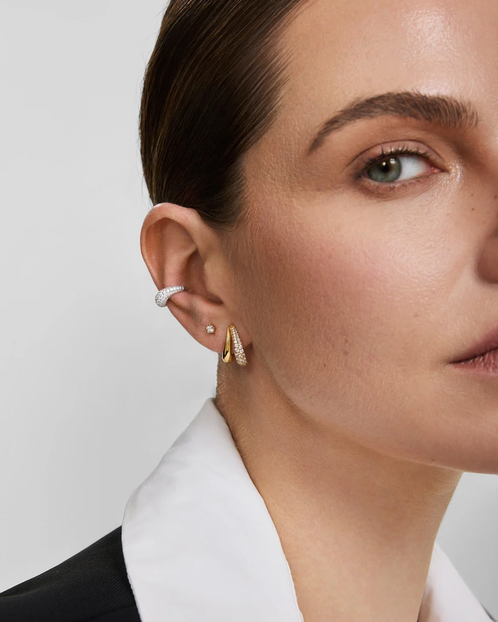 ANIA HAIE Gold Duet Stud Hoop Earrings E078-05G