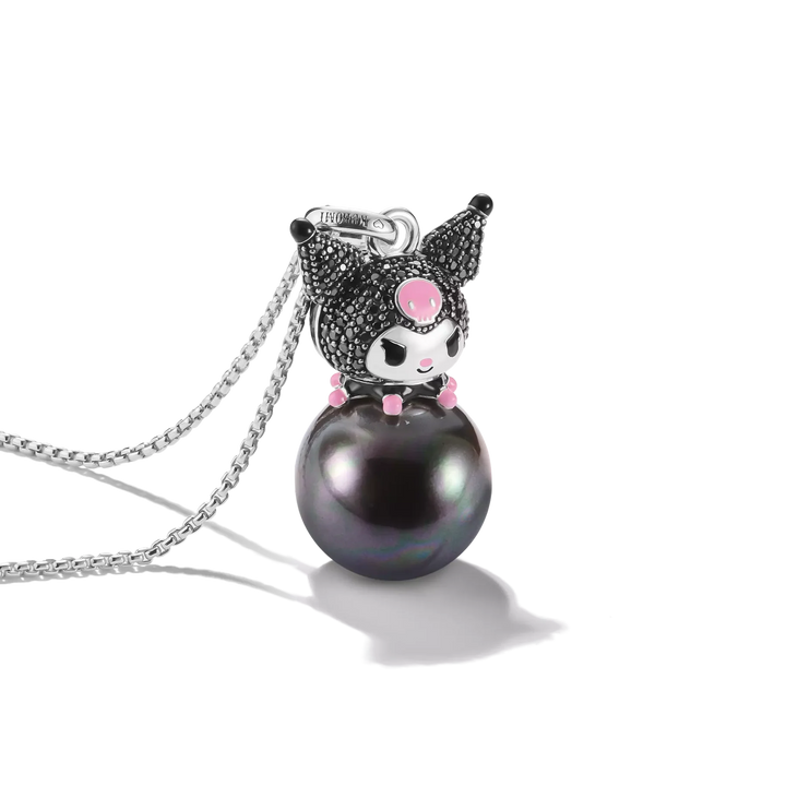 THOMAS SABO Hello Kitty Kuromi Necklace with Black Pearl TKE2425M