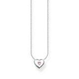 THOMAS SABO Pink Stone Heart Necklace TKE2184