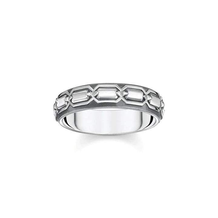 THOMAS SABO RING CROCODILE SHELL SILVER BLACKENED  TR2424M