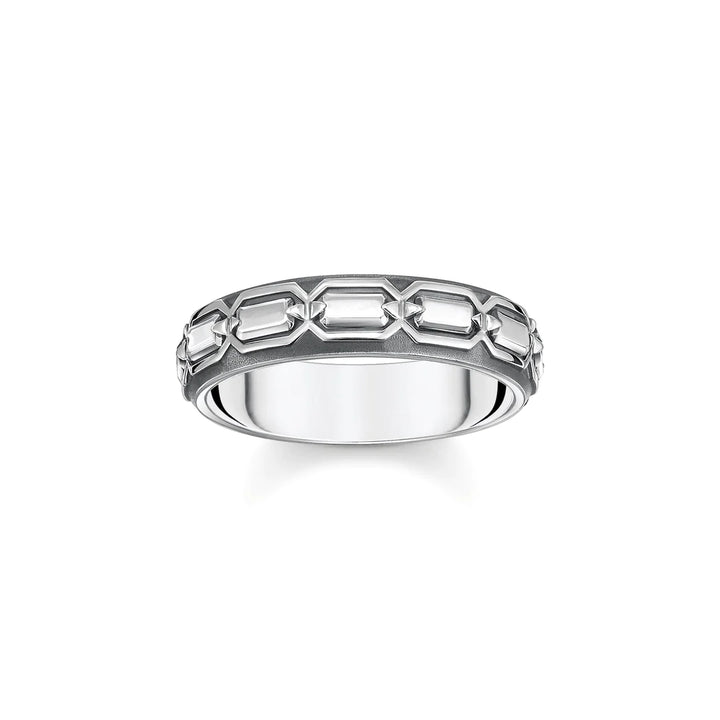 THOMAS SABO RING CROCODILE SHELL SILVER BLACKENED  TR2424