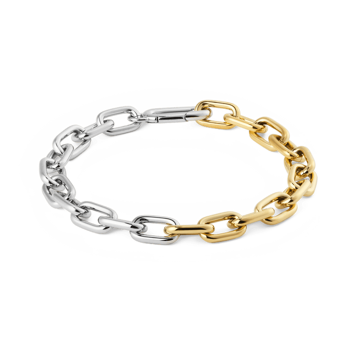 Daniel Wellington Contrast Link Bracelet Two Tone Gold