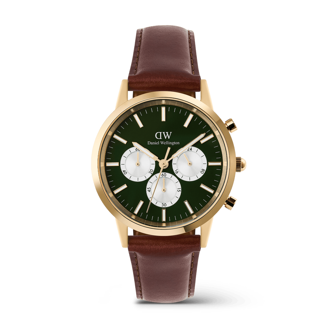 Daniel Wellington Iconic Chronograph  St Mawes Emerald Panda Gold
