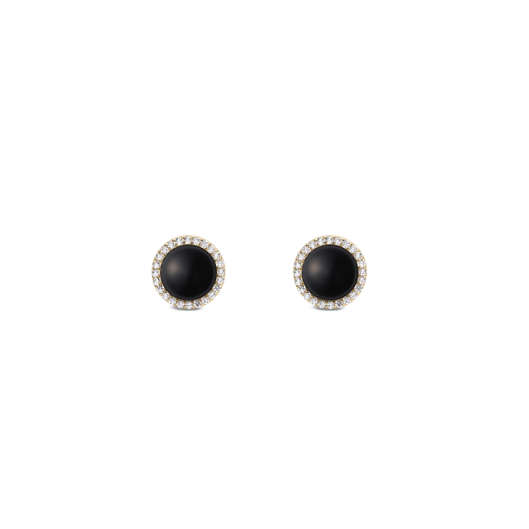 Daniel Wellington Audrey Earrings Black Agathe Gold