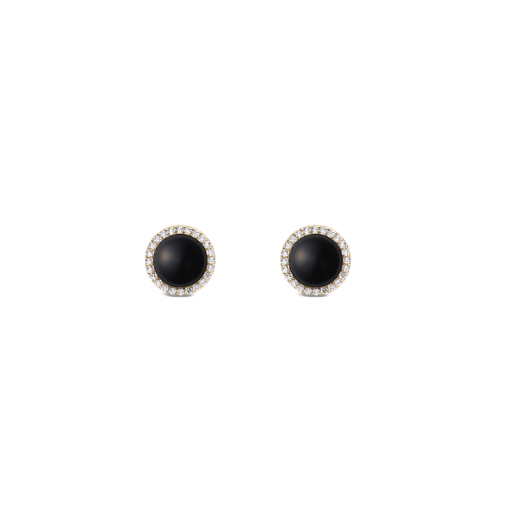 Daniel Wellington Audrey Earrings Black Agathe Gold