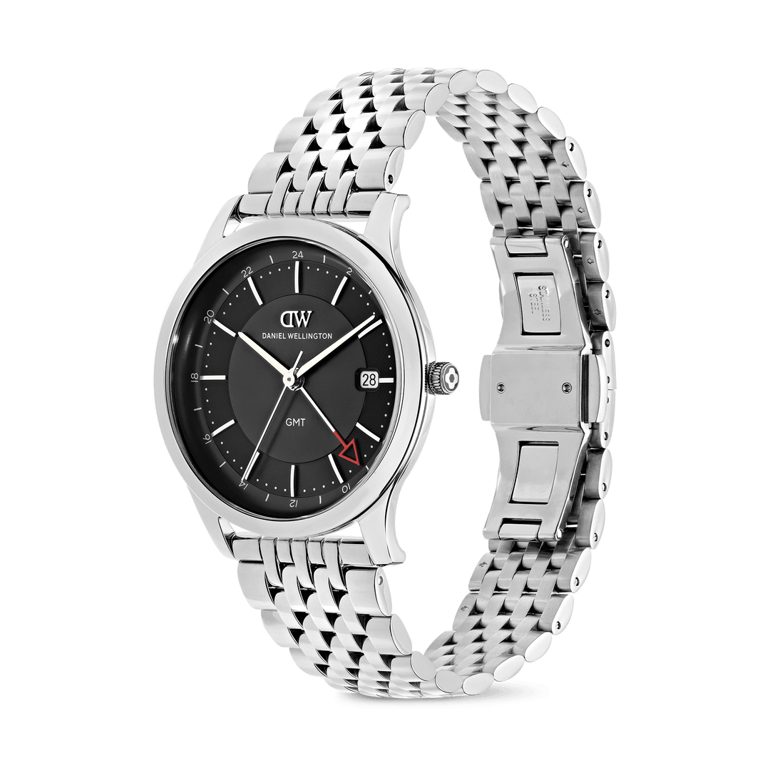 Daniel Wellington Pathfinder GMT 7-Link Black Silver
