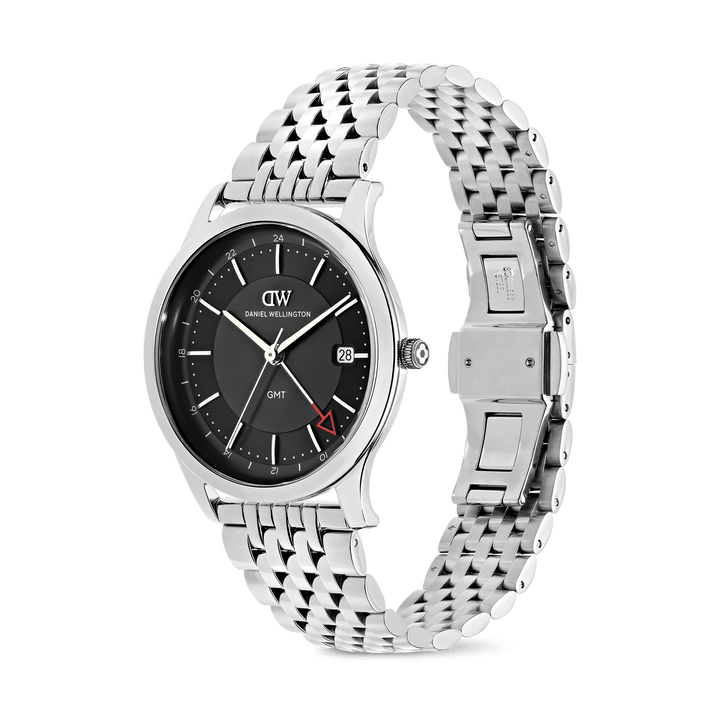 Daniel Wellington Pathfinder GMT 7-Link Black Silver