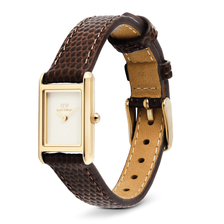 Daniel Wellington Bound Mini Dark Brown Lizard Gold DW00100904