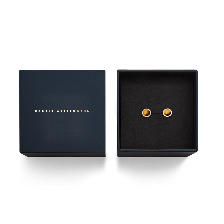 Daniel Wellington Audrey Earrings Tiger Eye Rose Gold