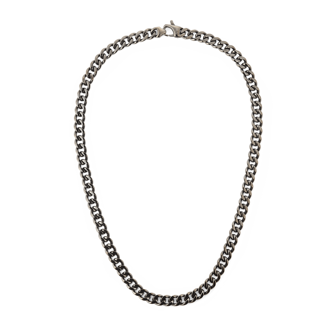 Daniel Wellington Ellipse Cuban Chain Necklace Graphite