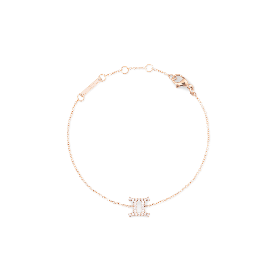 Daniel Wellington Crystal Zodiac Chain Bracelet Rose Gold