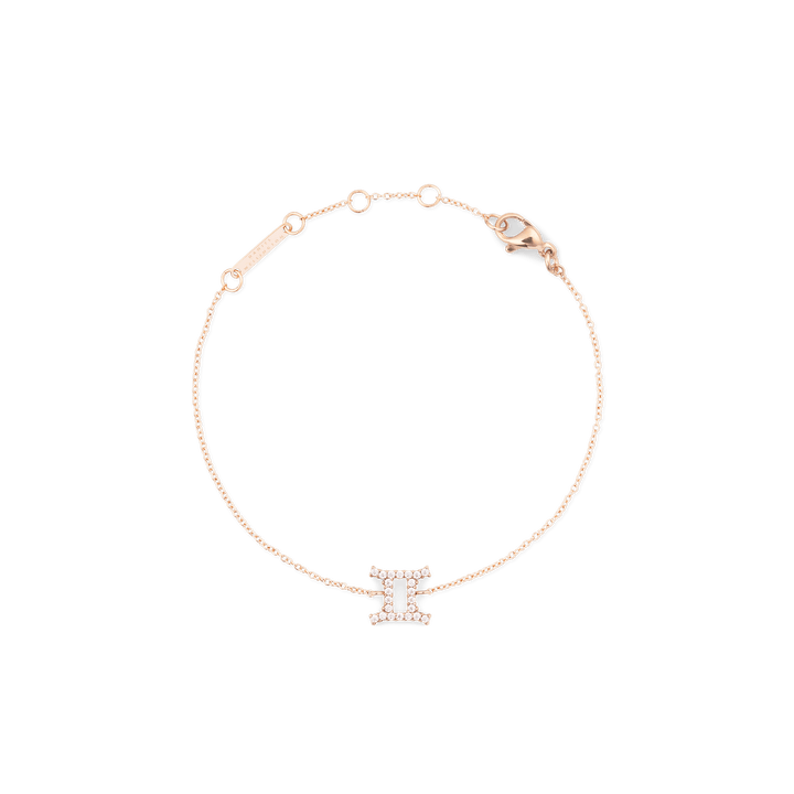 Daniel Wellington Crystal Zodiac Chain Bracelet Rose Gold