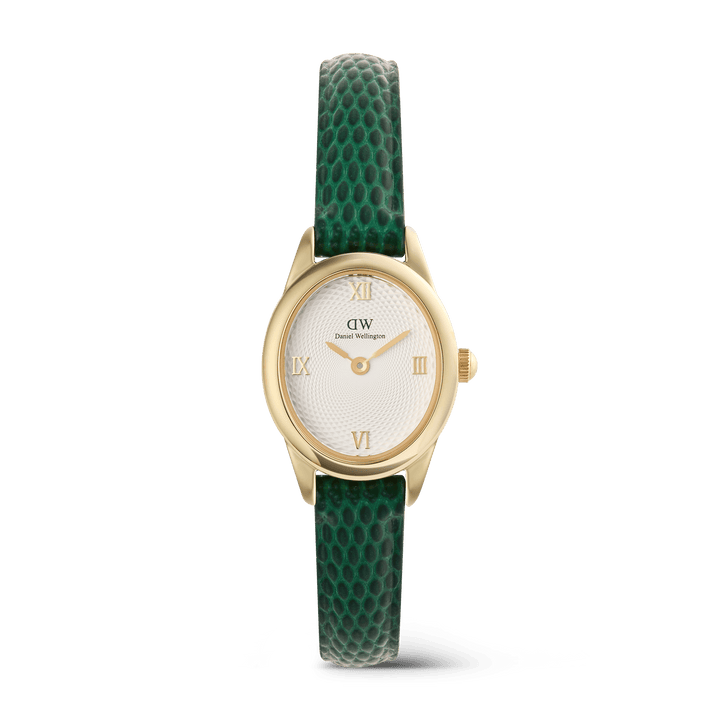 Daniel Wellington Ophelia Mini Green Lizard White Guilloché Gold DW00100892