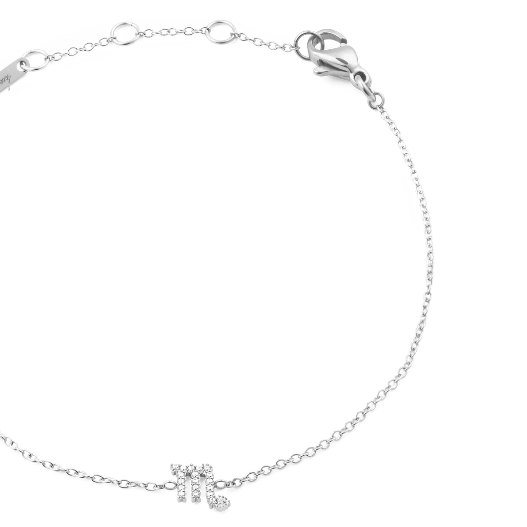 Daniel Wellington Crystal Zodiac Chain Bracelet Silver