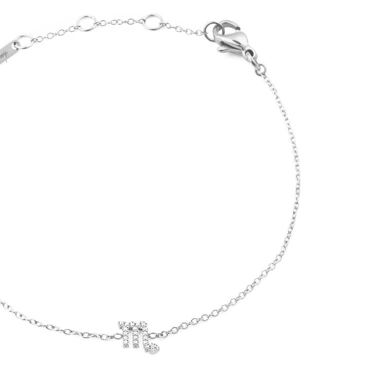 Daniel Wellington Crystal Zodiac Chain Bracelet Silver