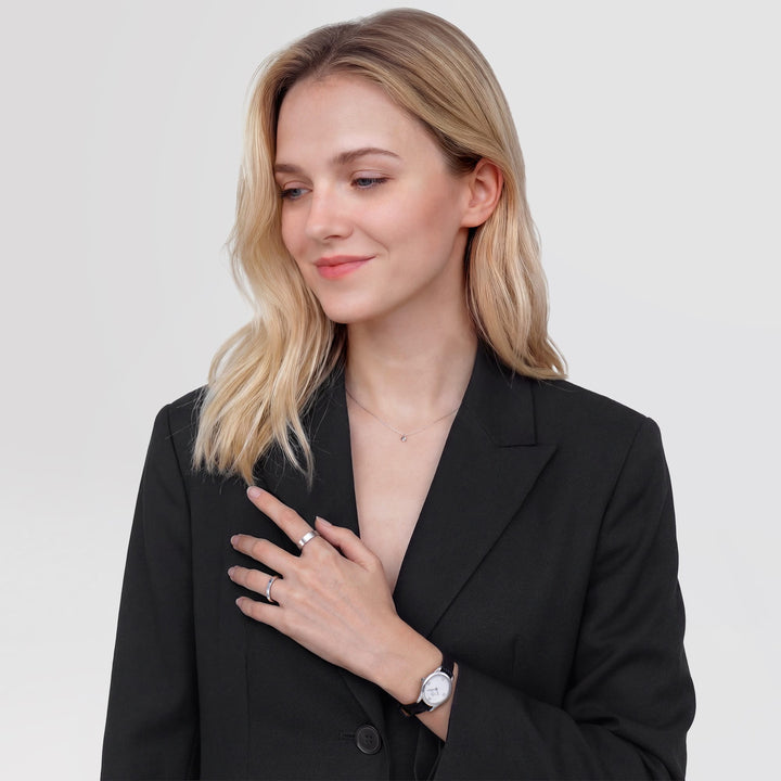 Daniel Wellington Ophelia Mini Black Lizard White Guilloché Silver DW00100887