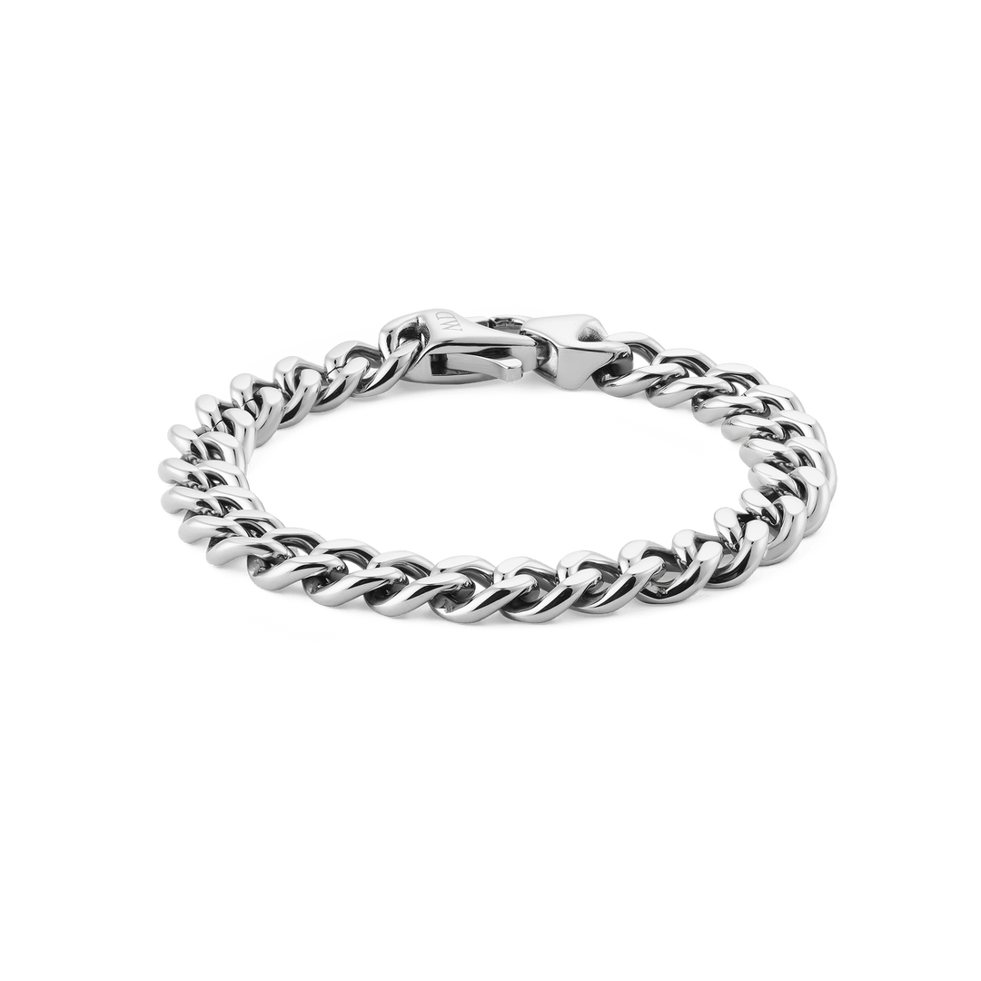 Daniel Wellington Ellipse Cuban Chain Bracelet Silver